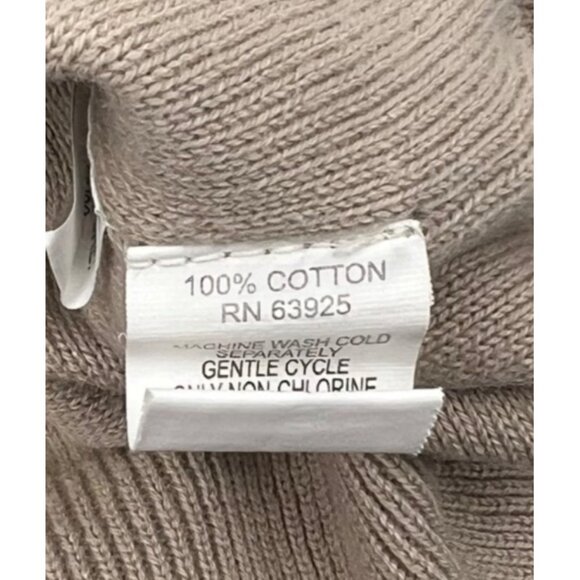 BKE Mens Argyle Pullover Sweater XL Beige 1/4 Zip 100% Cotton Casual Knit - Picture 4 of 5